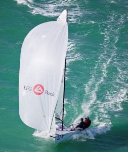Somers Kempe and company from  Bermuda have the experience in breezy conditions.