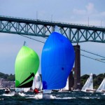 PHIL AND WENDY LOTZ WITH LUKE LAWRENCE WIN 2014 BACARDI NEWPORT REGATTA