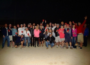 The fleet partying in the desert.