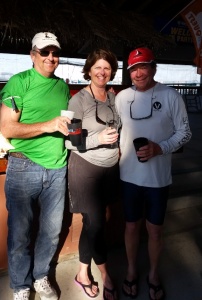 From left to right: Dave Eberwine, Barb Amthor, and Henry Amthor, second in February and second overall for the winter.