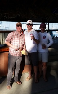 From left to right: Danny Pletsch, Peter Beardsley, and Rachel Beardsley, February and overall Sarasota Circuit winners.