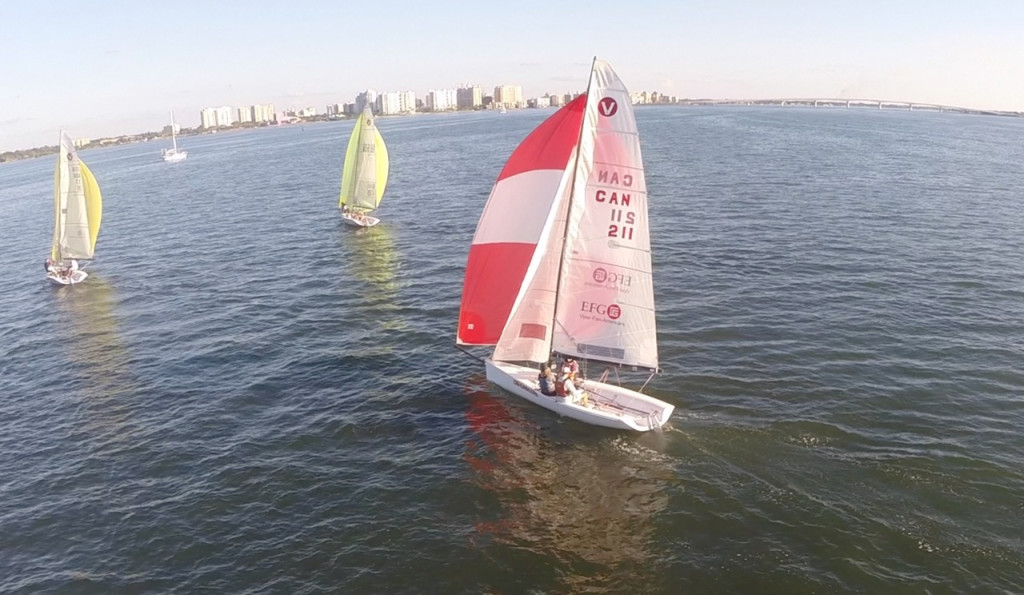 Sarasota Sailng Squadron Winter Viper Series - Drone Shot