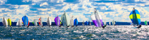 50+ Vipers racing downwind at the North Americans in Larchmont, NY