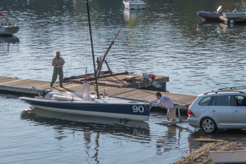 Ramping launching is a cinch with the keel hoist in palce